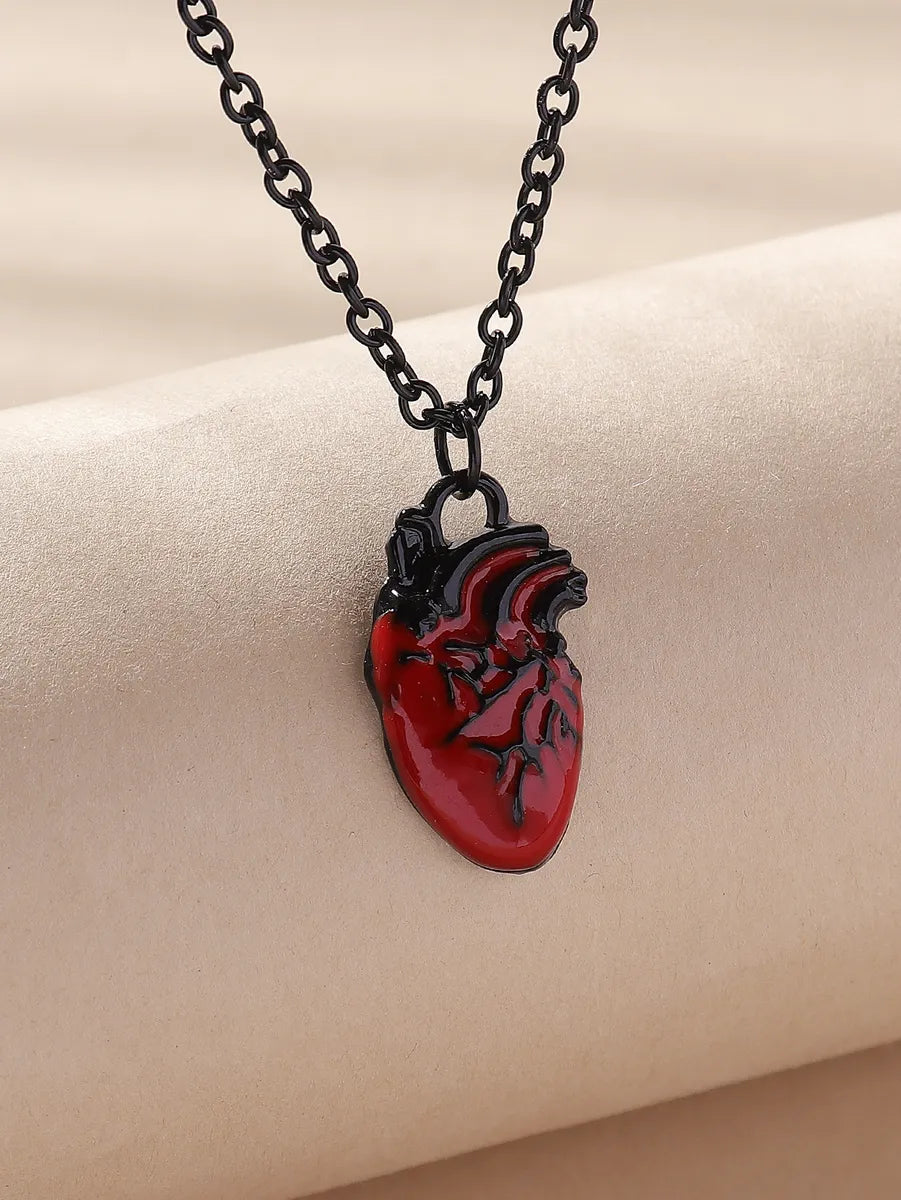 Women’s silver pendant necklaces-Fashion Heart Resin Women's Pendant Necklace