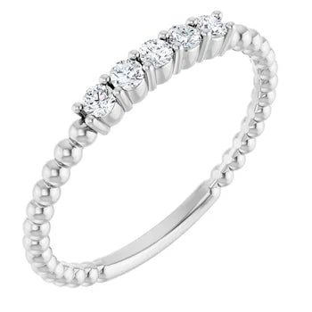 Women’s vintage diamond rings-Lab Grown Diamond Stackable Ring