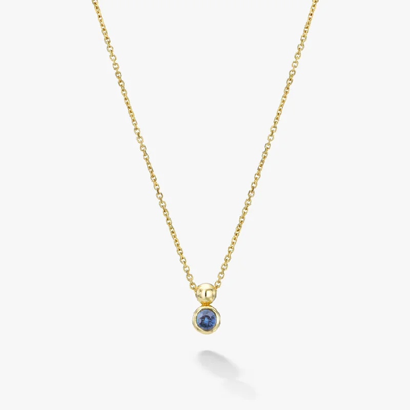 Women’s charm necklaces-Birthstone Solo Necklace