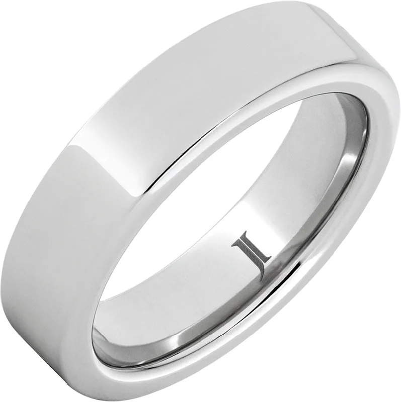 Women’s anniversary rings-Serinium® Flat Polished Ring