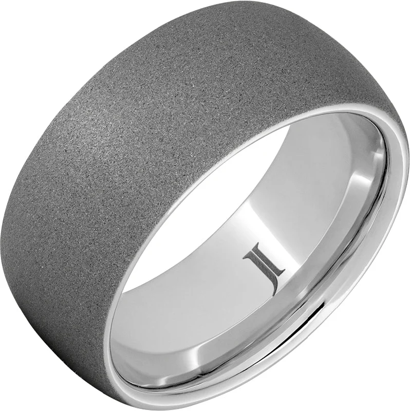 Women’s gold rings-Serinium® Men's Ring with Sandblast Finish