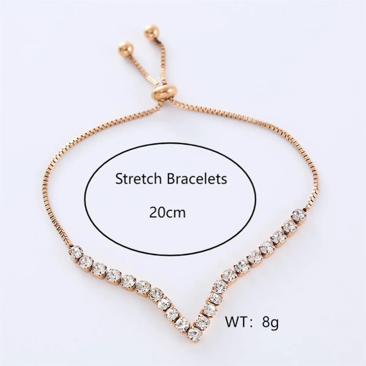 Style 9 Rose Gold 20cm Retractable