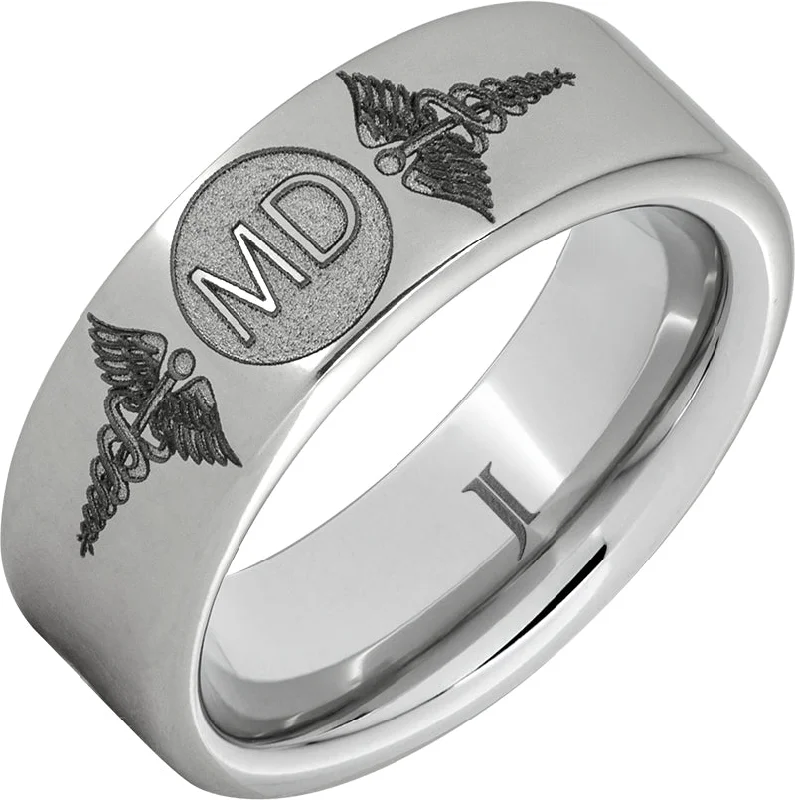 Women’s cocktail rings-Serinium® Ring With Caduceus - Medical Doctor