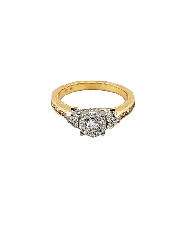 Women’s radiant cut engagement rings-Diamond Ring 14 karat