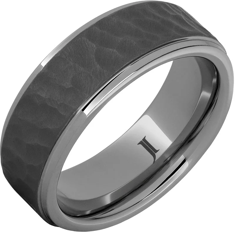 Women’s split-band rings-Thor - Rugged Tungsten™ Ring with Sandblast Finish