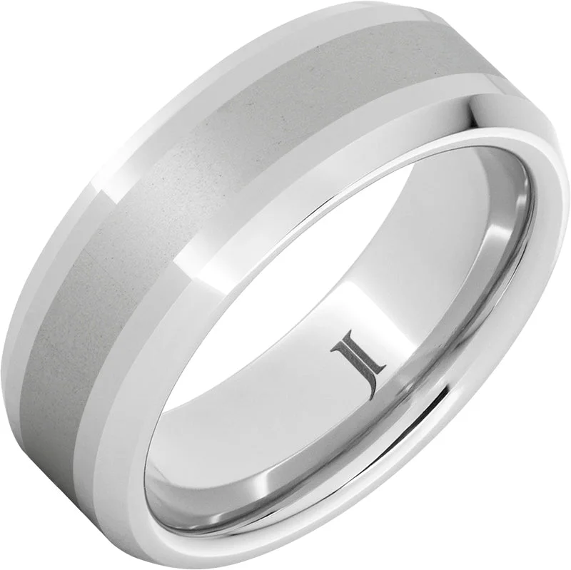 Women’s cocktail party rings-Serinium® Ring with Satin Finish Center