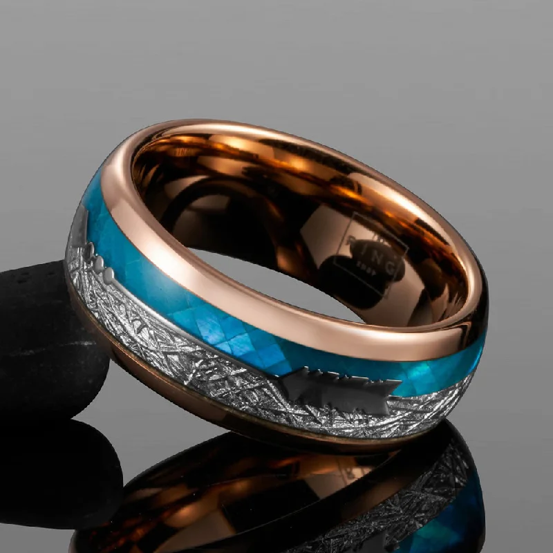 Women’s engraved rings-Golden Gale