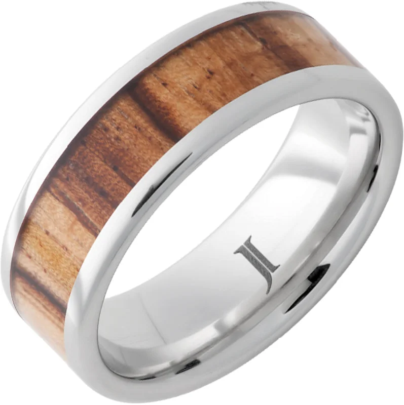 Women’s gemstone wedding rings-Veldt - Serinium® Zebrawood Inlay Ring